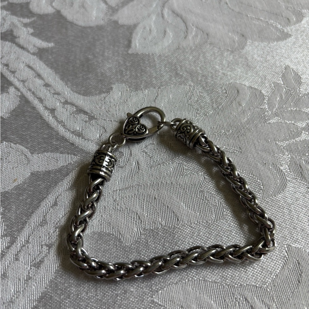 Brighton Silver-Tone Braided Chain Bracelet